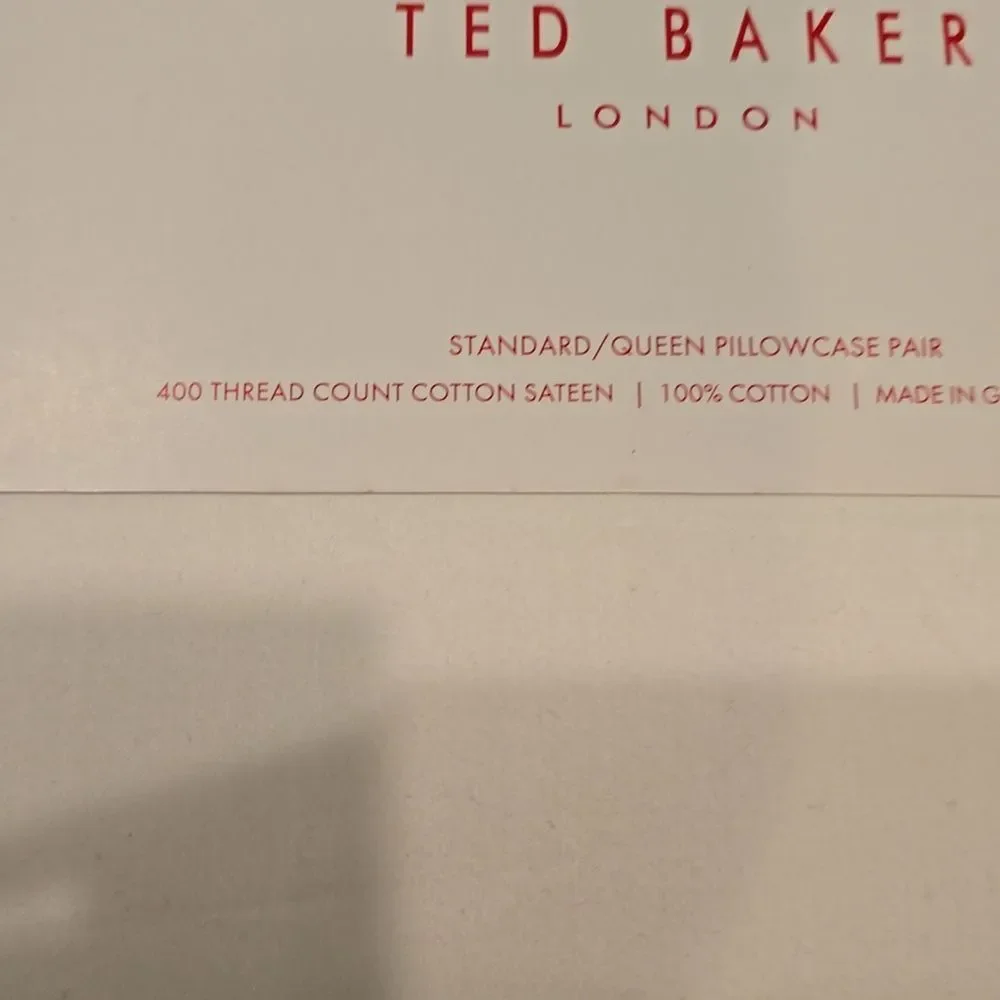 Ted Baker London Plain Dye Collection Set‎ of 2 Pillowcases- White